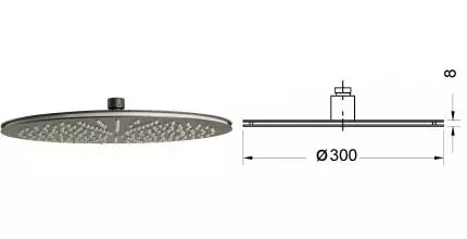 Верхний душ «Migliore» Fortis 30466 чёрный матовый Верхний душ «Migliore» Fortis 30466 чёрный матовый