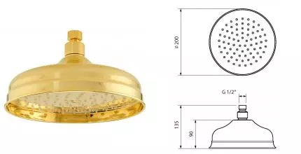 Верхний душ «Migliore» Roma 29824 золото
