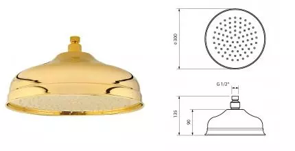 Верхний душ «Migliore» Roma 29830 золото