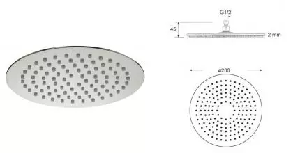 Верхний душ «Migliore» Rimini 29658 хром Верхний душ «Migliore» Rimini 29658 хром