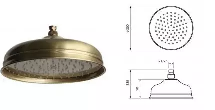 Верхний душ «Migliore» Roma 32177 бронза