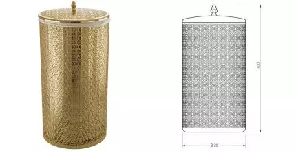 Корзина для белья «Migliore» Complementi 24737 44 л золото