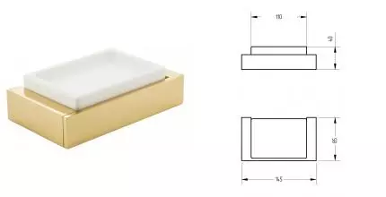 Мыльница «Migliore» Kvant 30233 на стену золото