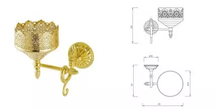 Мыльница «Migliore» Versailles 32688 на стену золото