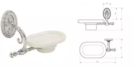 Мыльница «Migliore» Edera 16919 на стену хром