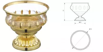 Мыльница «Migliore» Luxor 26212 на стол золото