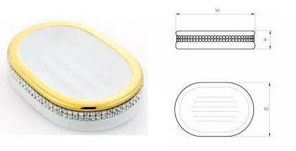 Мыльница «Migliore» Dubai 26961 на стол золото