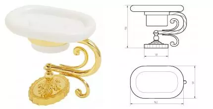 Мыльница «Migliore» Edera 16944 на стол золото