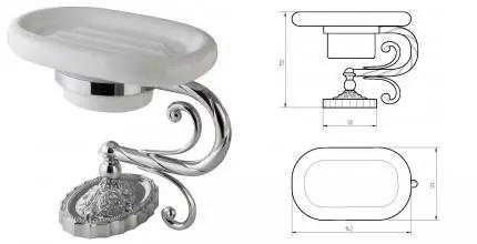 Мыльница «Migliore» Edera 16920 на стол хром