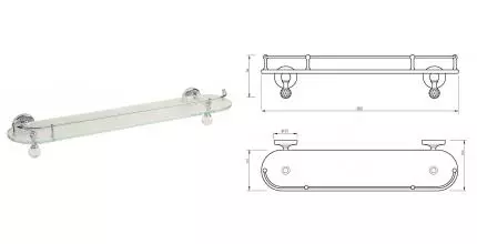 Полка в ванну «Migliore» Amerida 16583 на стену хром Полка в ванну «Migliore» Amerida 16583 на стену хром