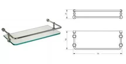 Полка в ванну «Migliore» Complementi 21999 на стену хром