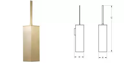 Ёршик для унитаза «Migliore» Kvant 30242 на стену золото