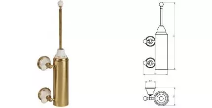 Ёршик для унитаза «Migliore» Provance 17623 на стену бронза