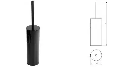 Ёршик для унитаза «Migliore» Fortis 31769 на стену чёрный матовый