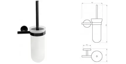 Ёршик для унитаза «Migliore» Fortis 31770 на стену чёрный матовый