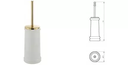 Ёршик для унитаза «Migliore» Mirella/Fortuna 30030 напольный золото