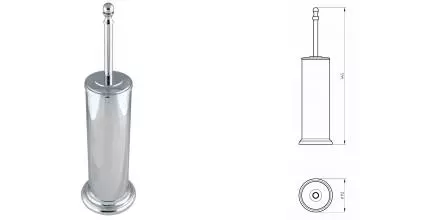 Ёршик для унитаза «Migliore» Mirella 17237 напольный хром