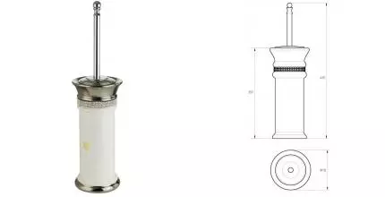 Ёршик для унитаза «Migliore» Dubai 28532 напольный хром