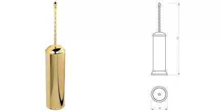 Ёршик для унитаза «Migliore» Montecarlo/Cleopatra 16686 напольный золото