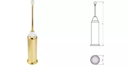 Ёршик для унитаза «Migliore» Provance 17691 напольный золото Ёршик для унитаза «Migliore» Provance 17691 напольный золото