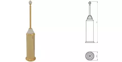 Ёршик для унитаза «Migliore» Olivia 17516 напольный золото/белый с декором золото