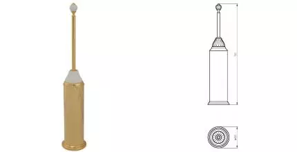 Ёршик для унитаза «Migliore» Olivia 17454 напольный золото/белый