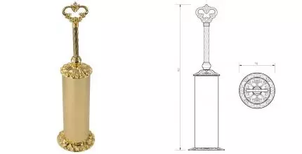 Ёршик для унитаза «Migliore» Elisabetta 17063 напольный золото