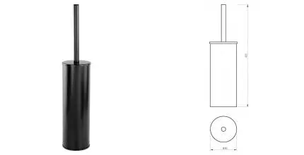 Ёршик для унитаза «Migliore» Fortis 31768 напольный чёрный матовый