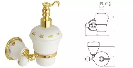 Дозатор для мыла «Migliore» Provance 17690 на стену золото