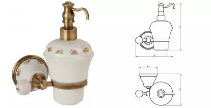 Дозатор для мыла «Migliore» Provance 17620 на стену бронза