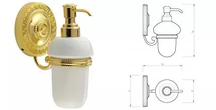 Дозатор для мыла «Migliore» Montecarlo 31501 на стену золото