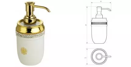 Дозатор для мыла «Migliore» Dubai 26593 на стол золото