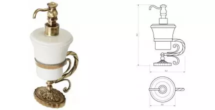 Дозатор для мыла «Migliore» Edera 16889 на стол бронза Дозатор для мыла «Migliore» Edera 16889 на стол бронза