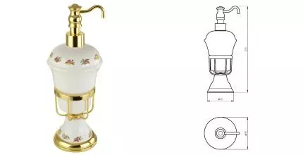 Дозатор для мыла «Migliore» Provance 17689 на стол золото Дозатор для мыла «Migliore» Provance 17689 на стол золото