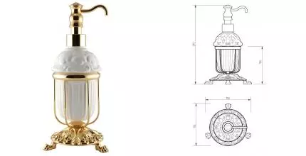 Дозатор для мыла «Migliore» Elisabetta 17061 на стол золото