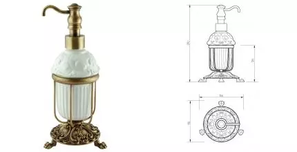 Дозатор для мыла «Migliore» Elisabetta 16995 на стол бронза