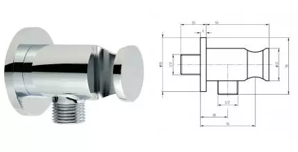 Подключение для душевого шланга «Migliore» Ricambi 30894 с держателем для лейки хром