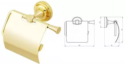 Держатель для туалетной бумаги «Migliore» Fortuna 27694 на стену золото