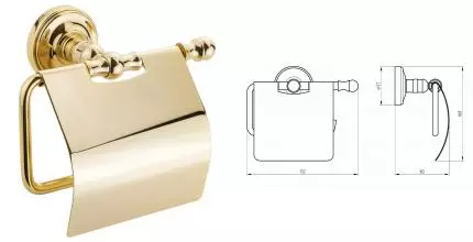 Держатель для туалетной бумаги «Migliore» Mirella 17311 на стену золото