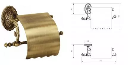 EDERA Бумагодержатель закрытый (с крышкой), бронза 16886 · Edera, Migliore, 16886