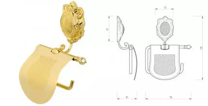 Держатель для туалетной бумаги «Migliore» Cleopatra 16682 на стену золото