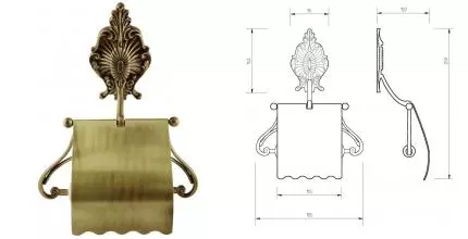 Держатель для туалетной бумаги «Migliore» Elisabetta 16991 на стену бронза