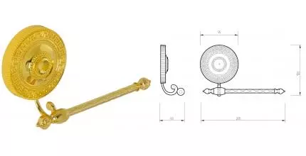 Держатель для туалетной бумаги «Migliore» Montecarlo 31509 на стену золото