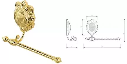 Держатель для туалетной бумаги «Migliore» Cleopatra 16681 на стену золото