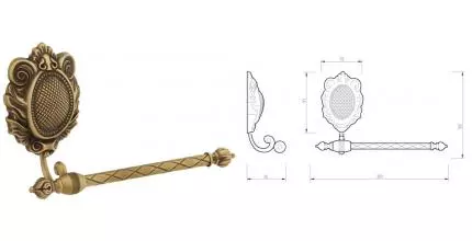 Держатель для туалетной бумаги «Migliore» Cleopatra 16625 на стену бронза