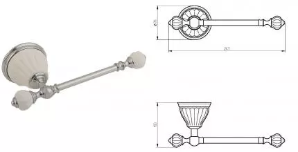 Держатель для туалетной бумаги «Migliore» Olivia 17482 на стену хром/белый