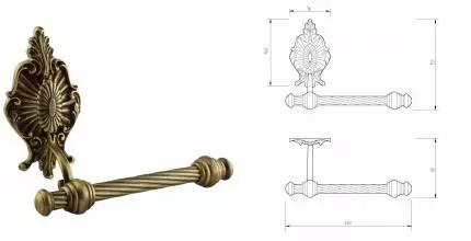 Держатель для туалетной бумаги «Migliore» Elisabetta 16992 на стену бронза