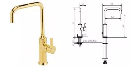 Смеситель для раковины «Migliore» Sirius 28174 золото Смеситель для раковины «Migliore» Sirius 28174 золото