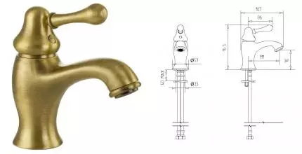 Смеситель для раковины «Migliore» Maya 18917 бронза