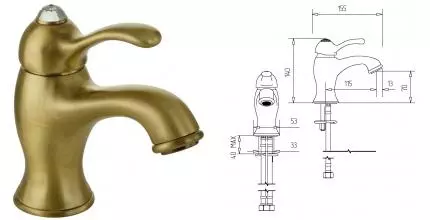 Смеситель для раковины «Migliore» Lem Swarovski 18877 бронза Смеситель для раковины «Migliore» Lem Swarovski 18877 бронза